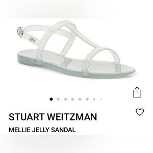 Stuart Weitzman Mellie Jellie Glitter Sandal Sz 6
